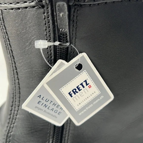 Fretz Sohle Black Leather Ankle Side Zipper Boots NWT - 8 - Picture 11 of 12